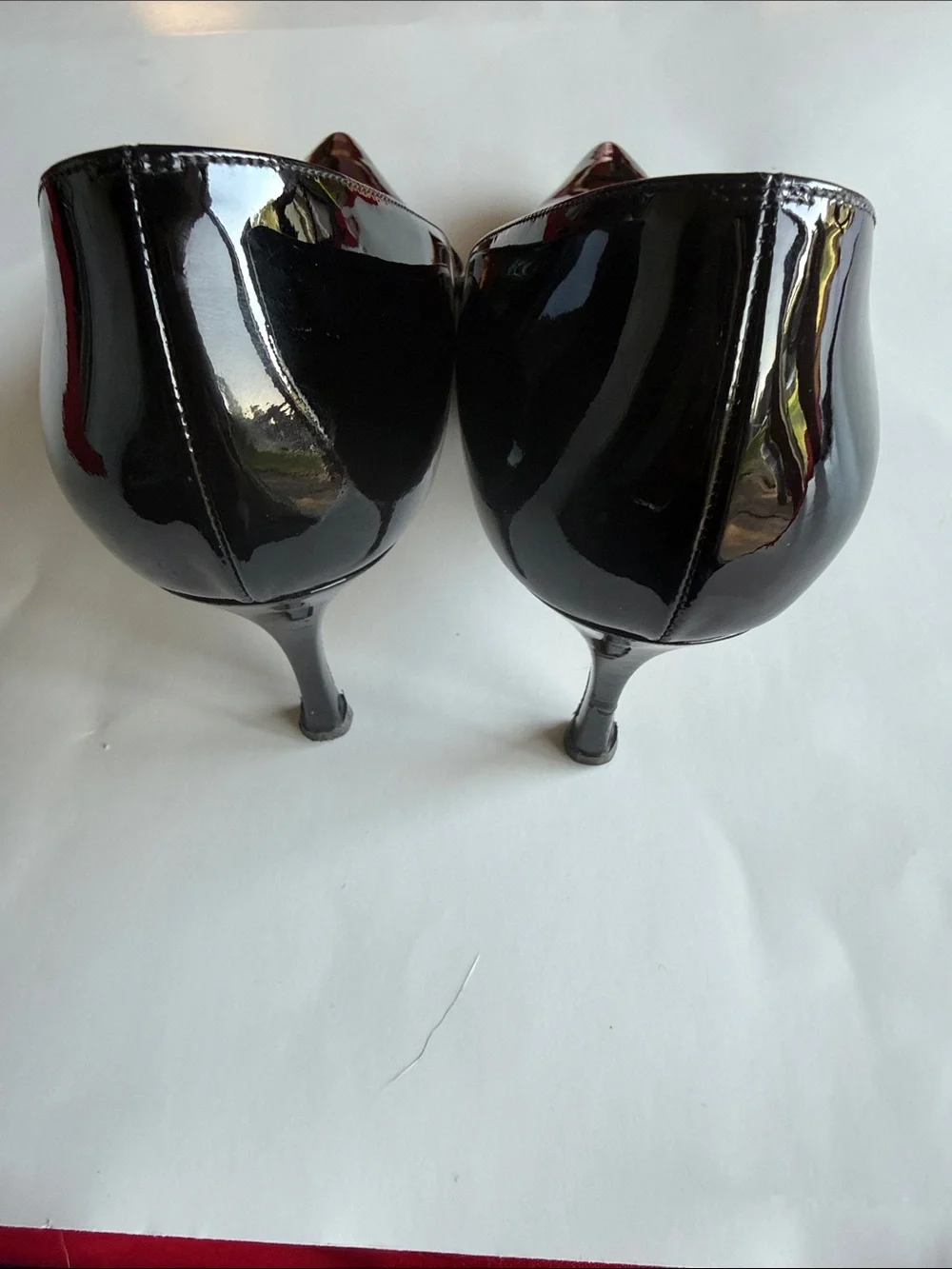 Manolo Blahnik Black Leather Pumps Heel size 39.5 US 9.5
